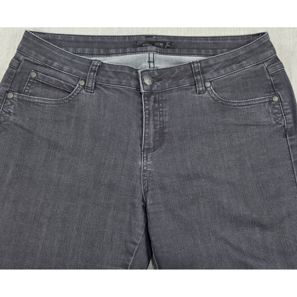 PrAna Denim Pants Womens 10/30 Black Excellent Straight Leg Stretch Jeans
